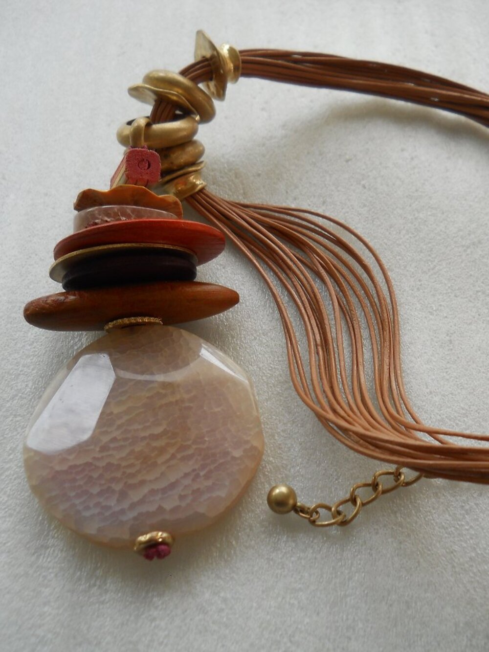 Chico's - Rose Quartz Statement Necklace 1125